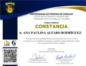 CURSO INDUCCIÓN A LA TUTORÍA UNIVERSITARIA 1RA EDICIÓN