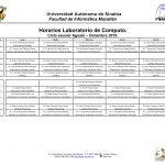 Horarios Laboratorios de Computo Agosto – Diciembre 2019