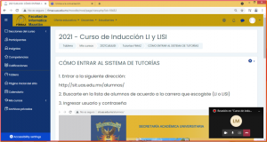 CURSO DE INDUCCIÓN DE TUTORÍAS A ALUMNOS DE NUEVO INGRESO
