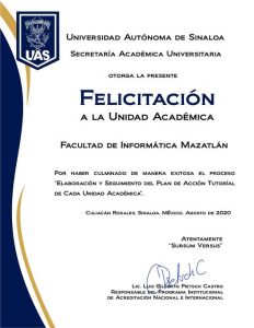 FELICITACIÓN A FIMAZ