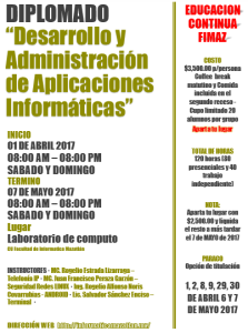 CONVOCATORIA DIPLOMADO 2016-2017