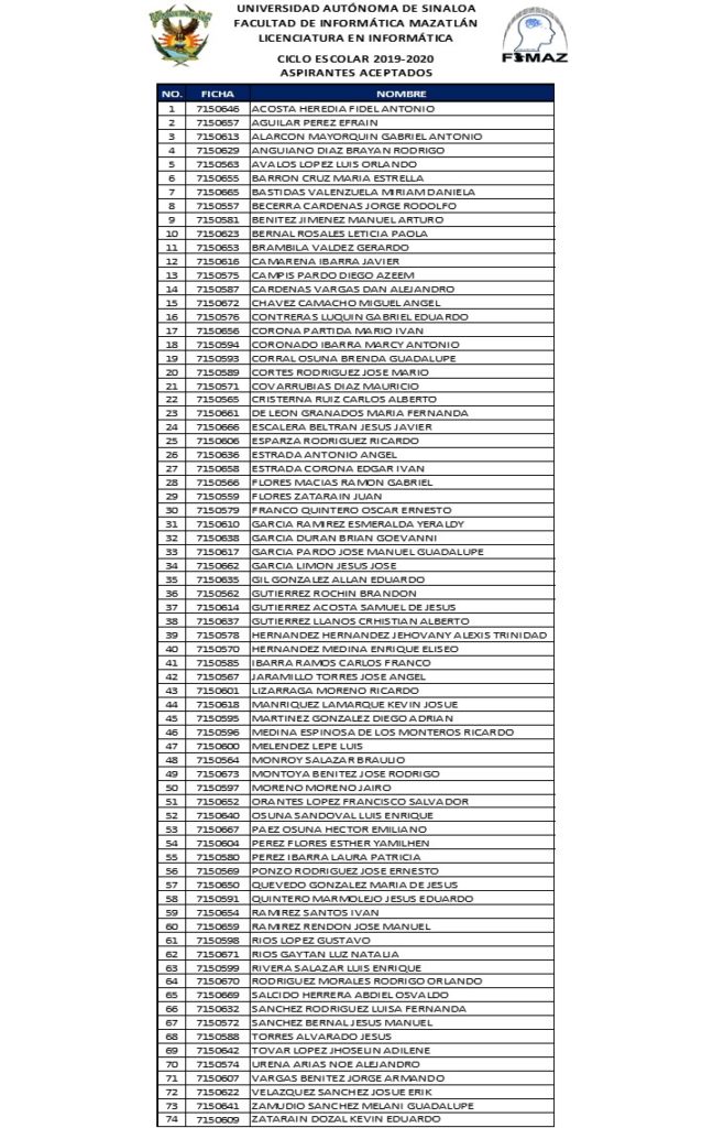 Horarios del Curso de Inducción para alumnos de nuevo ingreso.