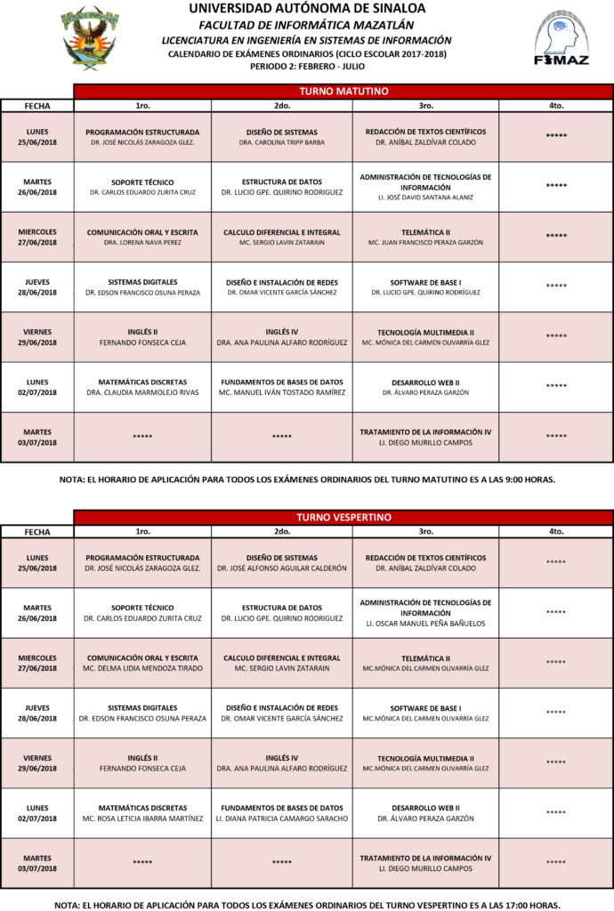 EXÁMENES ORDINARIOS PARA 1RO, 2DO Y 3ER GRADO