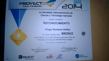 Alumnos obtienen bronce en proyecto multimedia 2014