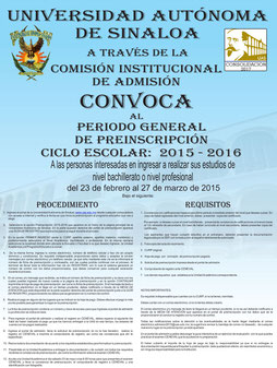 Convocatoria Preinscripciones 2015